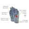 Magid Coated Gloves, Silicone, 6 Abrasion Level, Salt & Pepper, 1 PR GPD487-11 - alternate 5